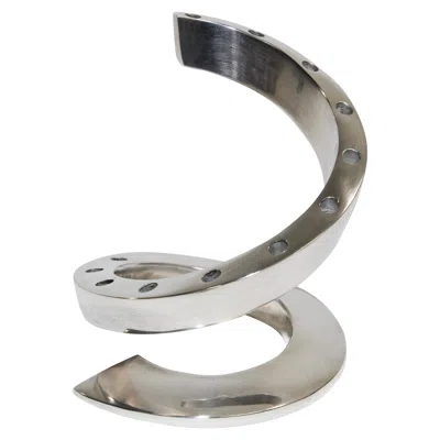 Pre-owned Dansk Sculptural Silver Plated Coiled Candle Holder By Bertil Vallien For  Design