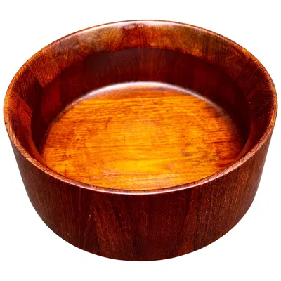 Pre-owned Dansk Sculptural Staved Teak Bowl By Jens Quistgaard For  In Brown