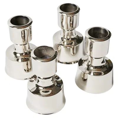 Pre-owned Dansk Set Of Four Candle Holders By Jens H. Quistgaard For  Designs In Gray