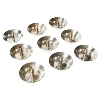 Pre-owned Dansk Set Of Nine Candle Holders By Jens H. Quistgaard For  Design In Sand