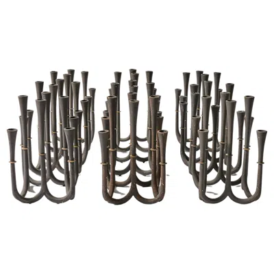 Pre-owned Dansk Set Of Nine Candle Holders By Jens H. Quistgaard For  Designs In Black