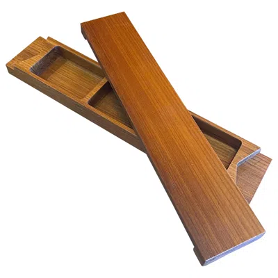Pre-owned Dansk Solid Teak Jewelry Or Trinket Box By Jens Quistgaard For  In Brown