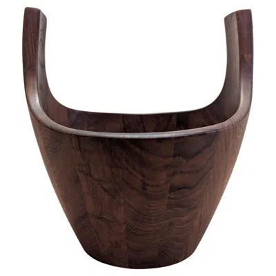 Pre-owned Dansk Staved Teak "viking Bowl" By Jens Quistgaard For  In Brown