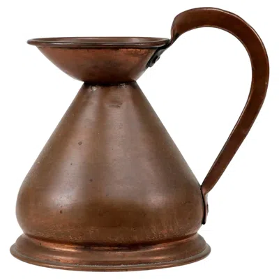 Pre-owned Dansk Victorian Copper Harvest Jug, 1 Pint, For Ale Or Cider, Original Vintage Antique In Brown