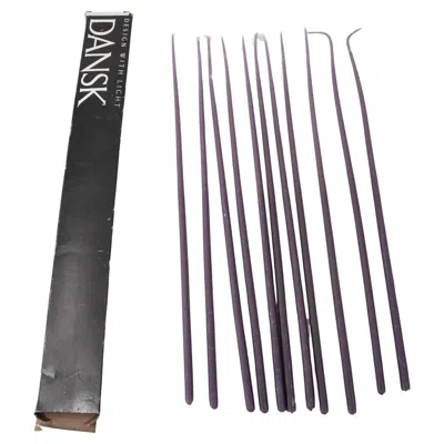 Pre-owned Dansk Vintage  16" Purple Tiny Taper Candles Set Of 11 In Box