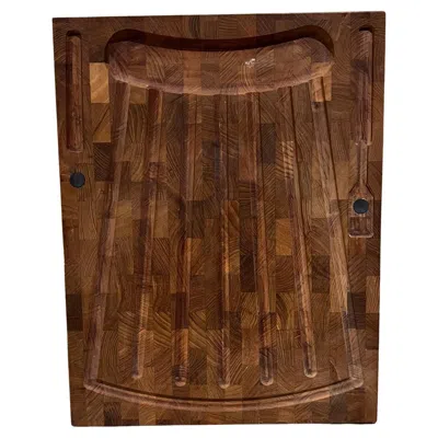Pre-owned Dansk Vintage Teak Cutting Board Butcher Block Carving In Brown
