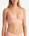 Danskin 2-pack Brushed Micro Laser Lounge Plunge Bra In Ambered Coral/ Espresso In Pink