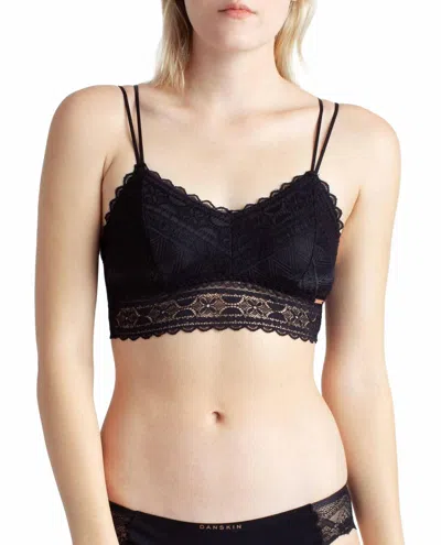 Danskin 2-pack Lace V-neck Bralette In Black/ Shellstone