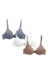 Danskin 3-pack Assorted Breathable Micro Mesh Underwire Bra