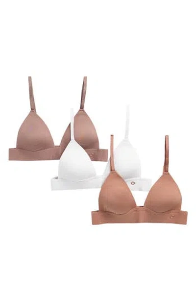Danskin 3-pack Assorted Brushed Microfiber Wire Free Bra