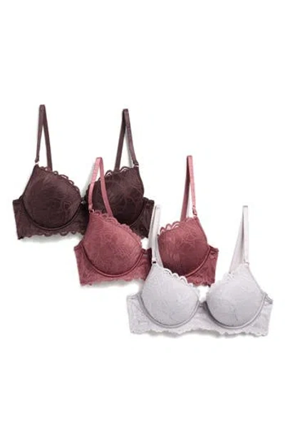 Danskin 3-pack Push-up Bras In White