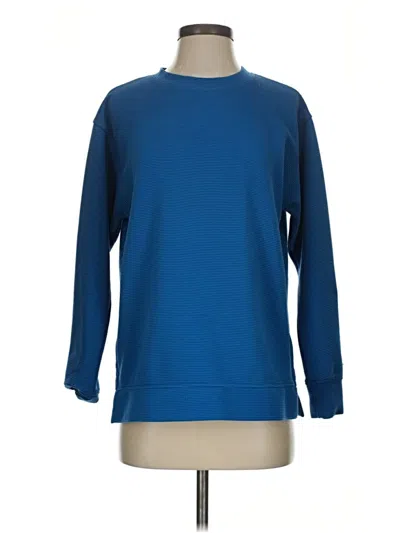 Pre-owned Danskin 3/4 Sleeve T-shirt In Blue