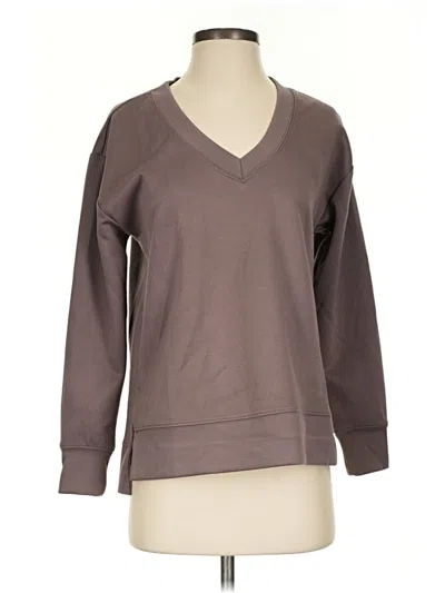 Pre-owned Danskin 3/4 Sleeve T-shirt In Brown