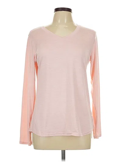 Pre-owned Danskin 3/4 Sleeve T-shirt In Pink