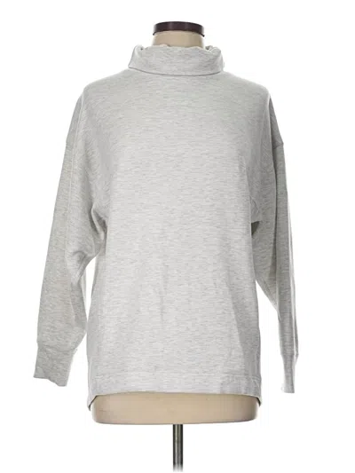 Pre-owned Danskin 3/4 Sleeve Turtleneck In Silver