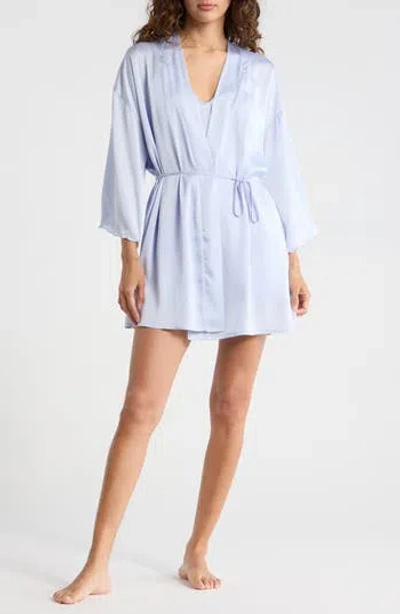Danskin 3-piece Short Pajamas & Robe Set In Blue