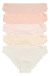 Danskin 5-pack Laser Cut Bikini Briefs In Multi