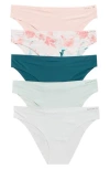 Danskin 5-pack Bonded Microfiber Bikini Briefs In Multi