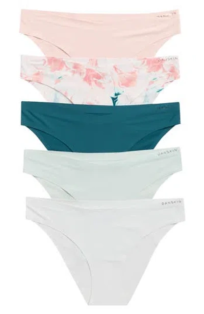 Danskin 5-pack Bonded Microfiber Bikini Briefs In Multi