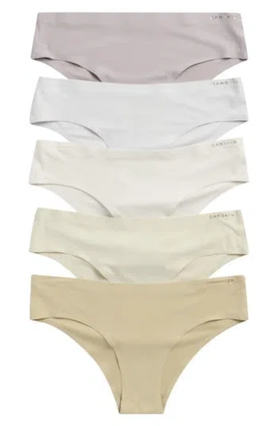 Danskin 5-pack Microfiber Tangas In Multi