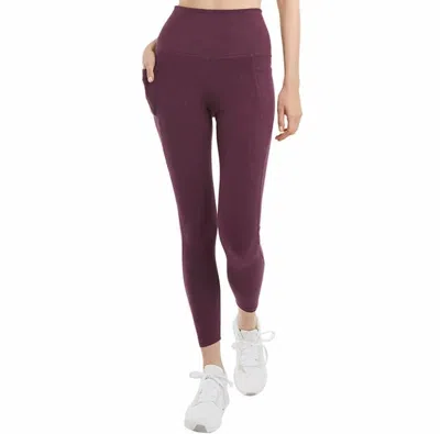 Danskin 7/8 Brushed Leggings In Italian Plum In Multi