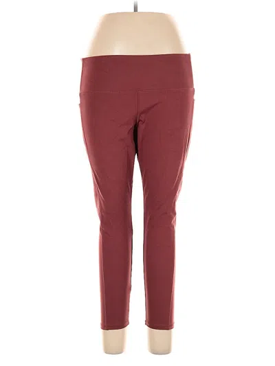 Pre-owned Danskin Active Pants In Burgundy