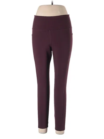 Pre-owned Danskin Active Pants In Burgundy