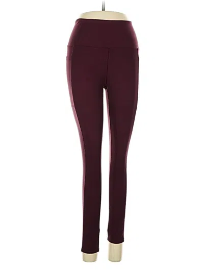 Pre-owned Danskin Active Pants In Burgundy