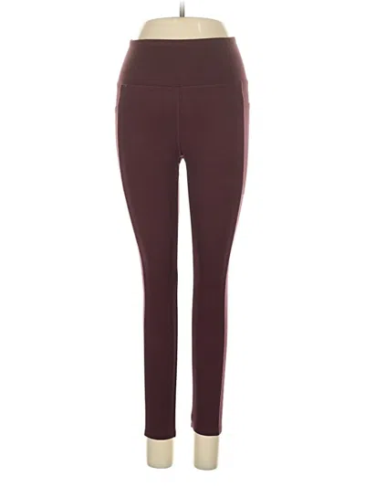 Pre-owned Danskin Active Pants In Burgundy