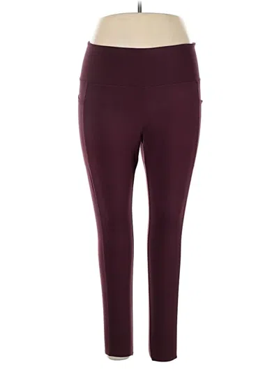 Pre-owned Danskin Active Pants In Burgundy