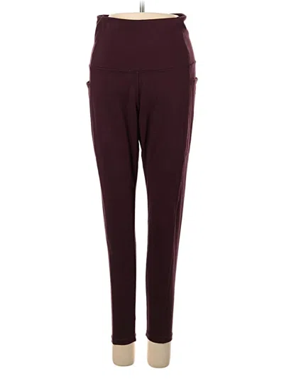 Pre-owned Danskin Active Pants In Burgundy