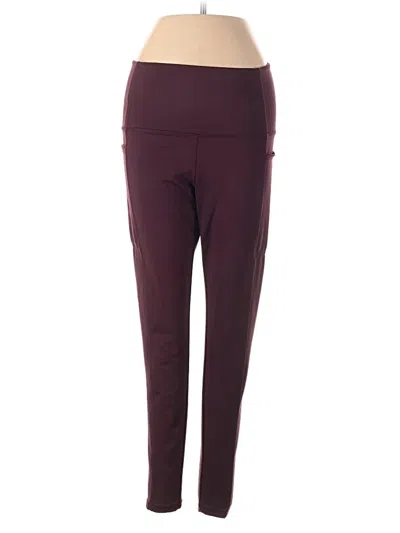Pre-owned Danskin Active Pants In Burgundy