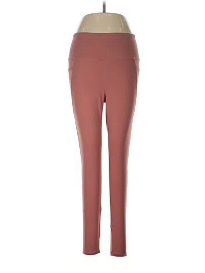 Pre-owned Danskin Active Pants In Burgundy