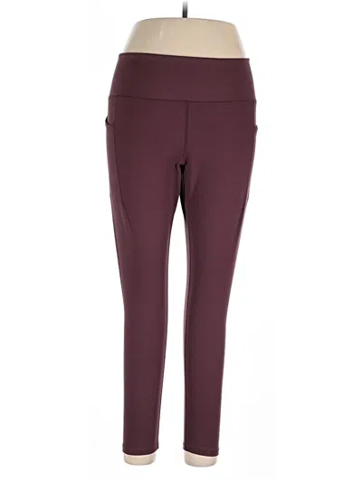 Pre-owned Danskin Active Pants In Burgundy