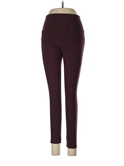 Pre-owned Danskin Active Pants In Burgundy