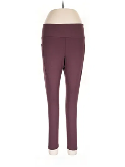 Pre-owned Danskin Active Pants In Burgundy