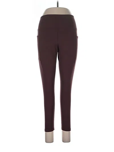 Pre-owned Danskin Active Pants In Burgundy
