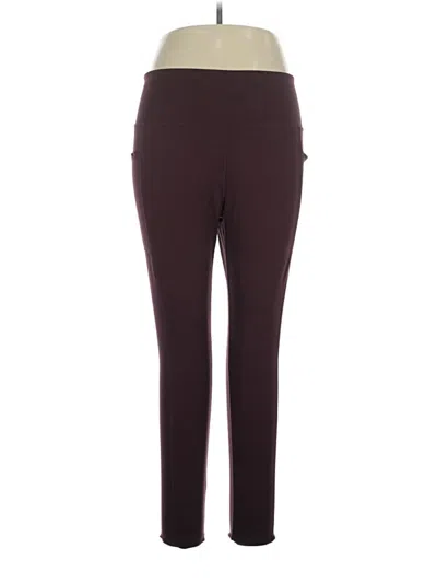 Pre-owned Danskin Active Pants In Burgundy