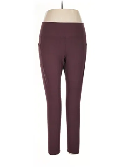 Pre-owned Danskin Active Pants In Burgundy