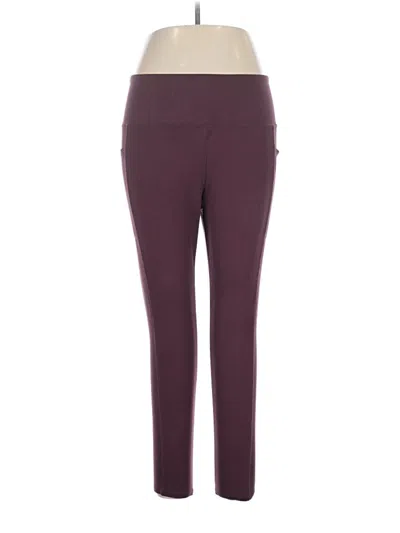 Pre-owned Danskin Active Pants In Burgundy
