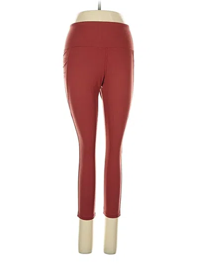 Pre-owned Danskin Active Pants In Burgundy