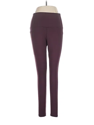 Pre-owned Danskin Active Pants In Burgundy