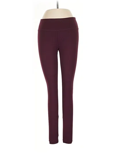 Pre-owned Danskin Active Pants In Burgundy