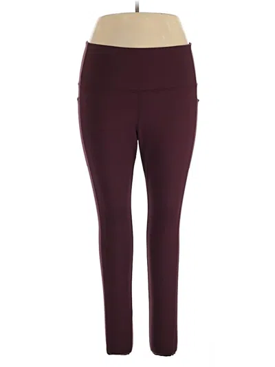 Pre-owned Danskin Active Pants In Burgundy