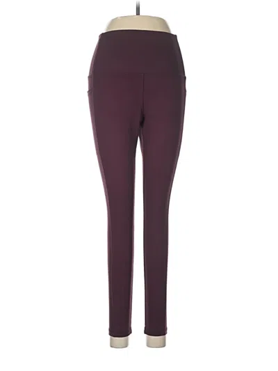 Pre-owned Danskin Active Pants In Burgundy