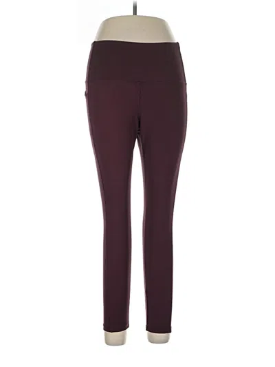 Pre-owned Danskin Active Pants In Burgundy