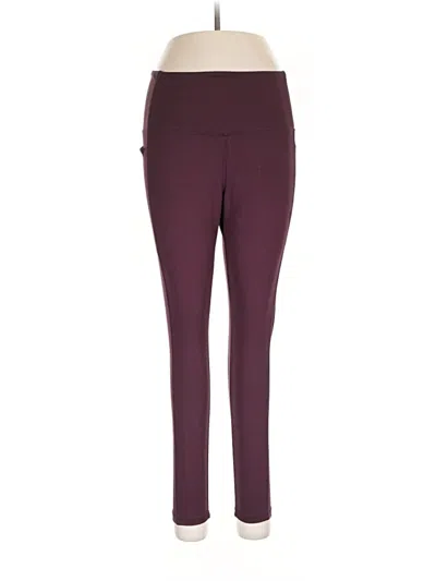 Pre-owned Danskin Active Pants In Burgundy