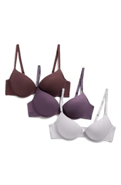 Danskin Assorted 3-pack Microfiber Bras In Multi