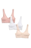 Danskin Assorted 3-pack Missy Laser Seamless Bralette In Multi