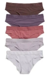 Danskin Assorted 5-pack Bonded Microfiber Ribbed Hipster Briefs In Multi
